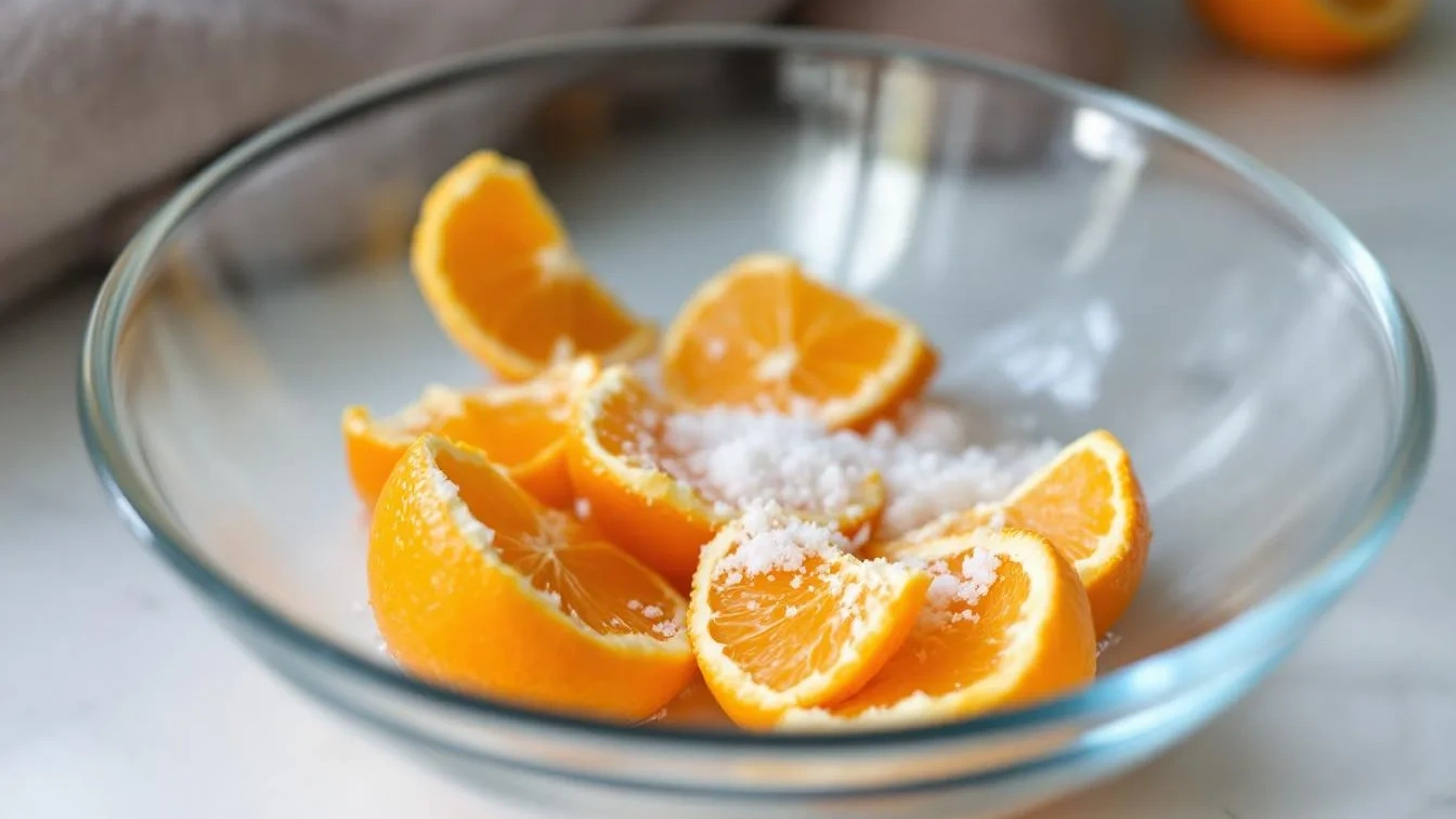 Hör auf, Orangenschalen wegzuwerfen: Mische sie mit Salz, um dieses Haushaltsproblem zu lösen