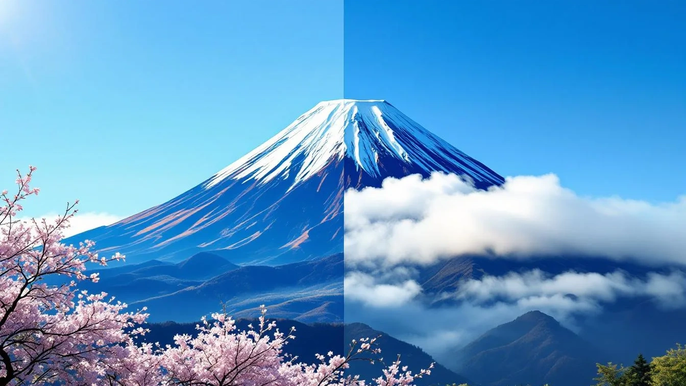 Warum der Fuji manchmal sichtbar ist und manchmal nicht