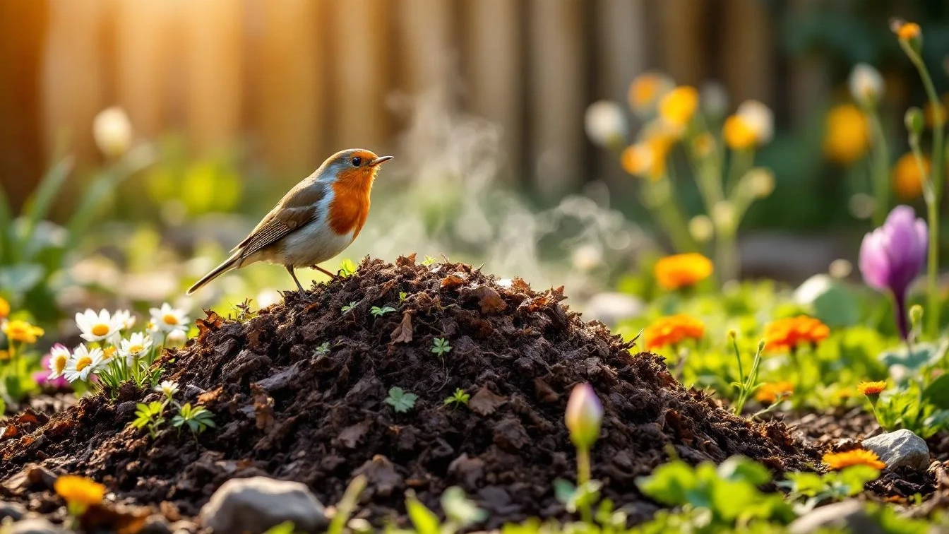 Wie Küchenabfälle Ihren Garten in ein Refugium für Rotkehlchen verwandeln