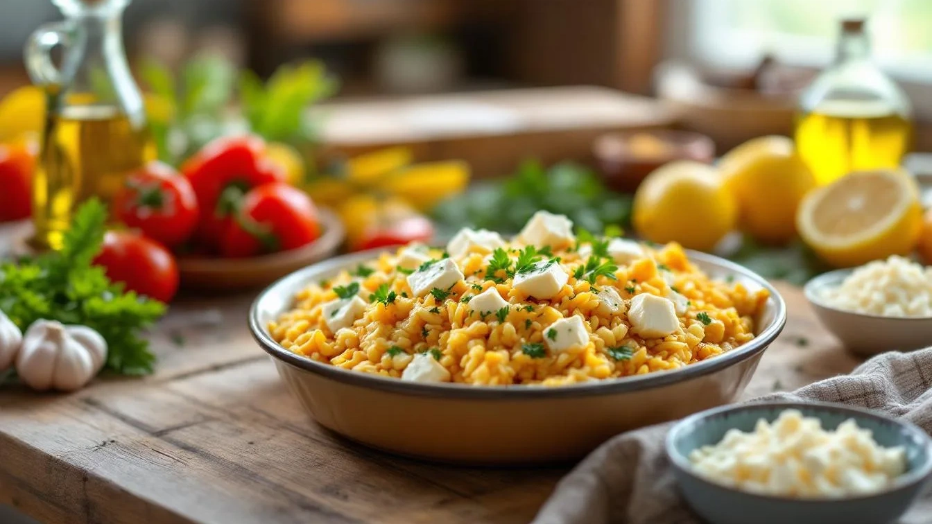 Köche verraten: Warum griechischer Reisauflauf mit Feta perfekt für Meal Prep ist