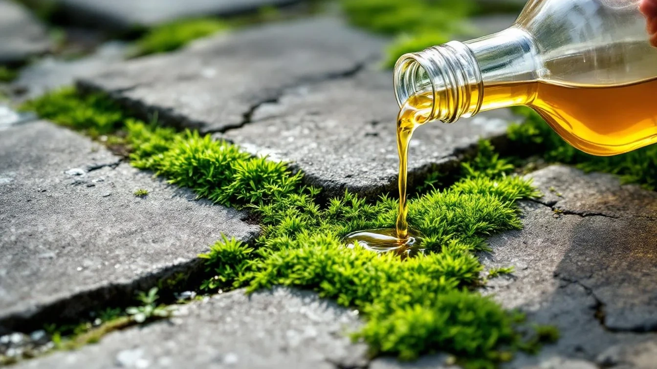 Weder Hochdruckreiniger noch Essig, dieses Getränk beseitigt Moos in Fugen