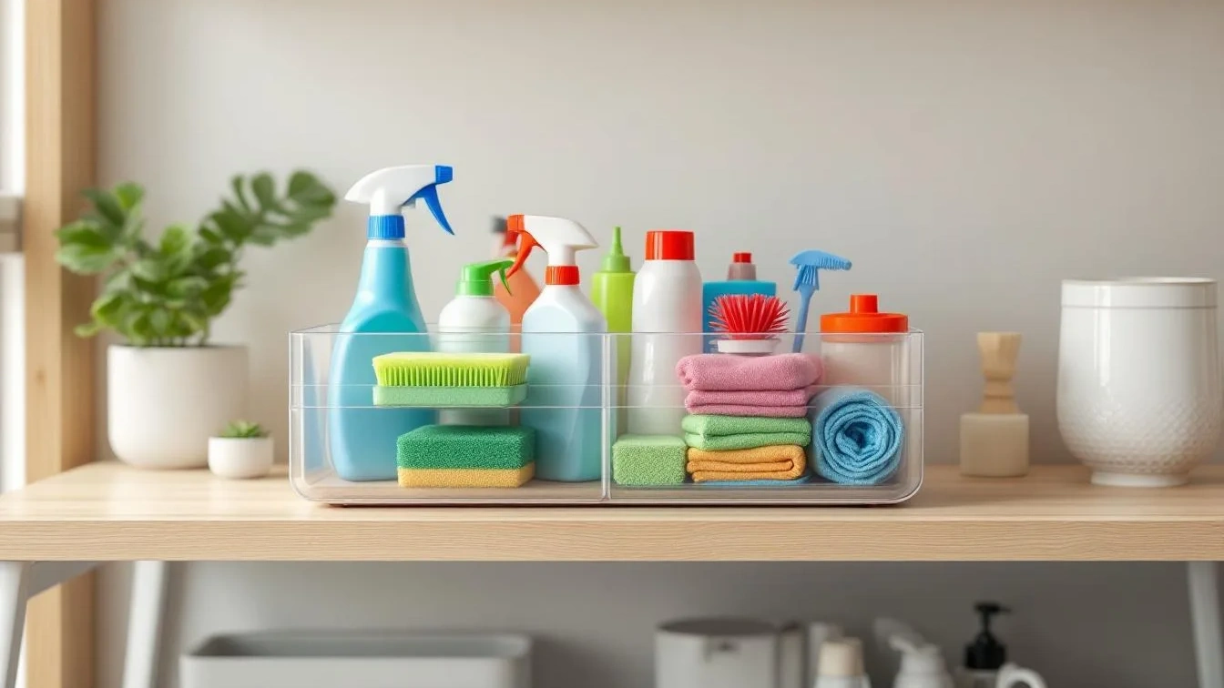 Weder Schrank noch Keller, diese Box organisiert Putzmittel perfekt